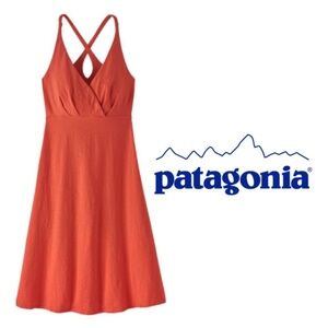 Patagonia Amber Dawn Mini Dress – Rust Orange – Size Small